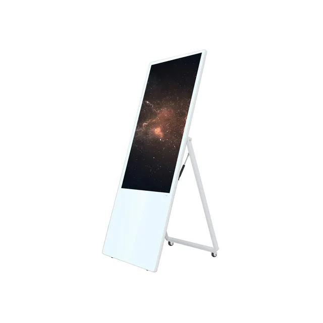 kimex-totems-vid-o-161-4322-totem-vid-o-43-pliable-blanc-full-hd image 1