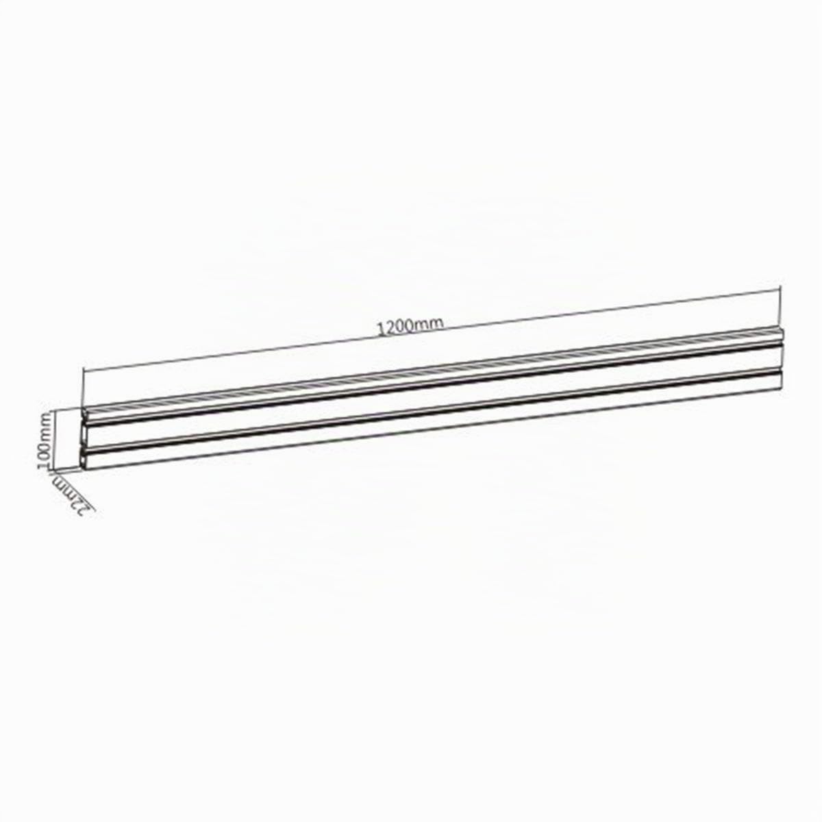 kimex-bras-moniteur-pc-13-27-rail-slatwall-120-cm-support-cran image 2