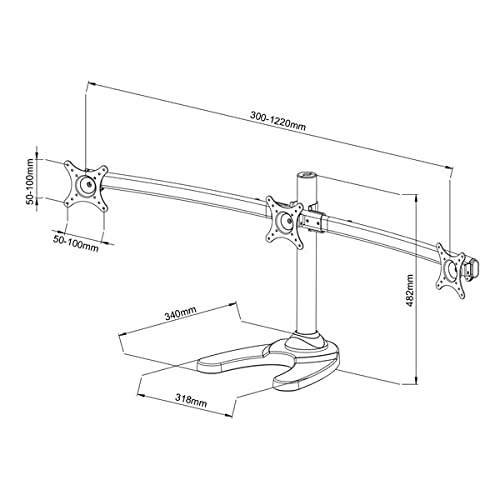 kimex-015-1413-support-bureau-3-crans-pc-13-27-bras-incurv image 2