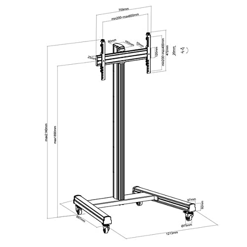 kimex-031-1100k2-support-tv-32-75-roulettes-175-cm-inclinable image 5