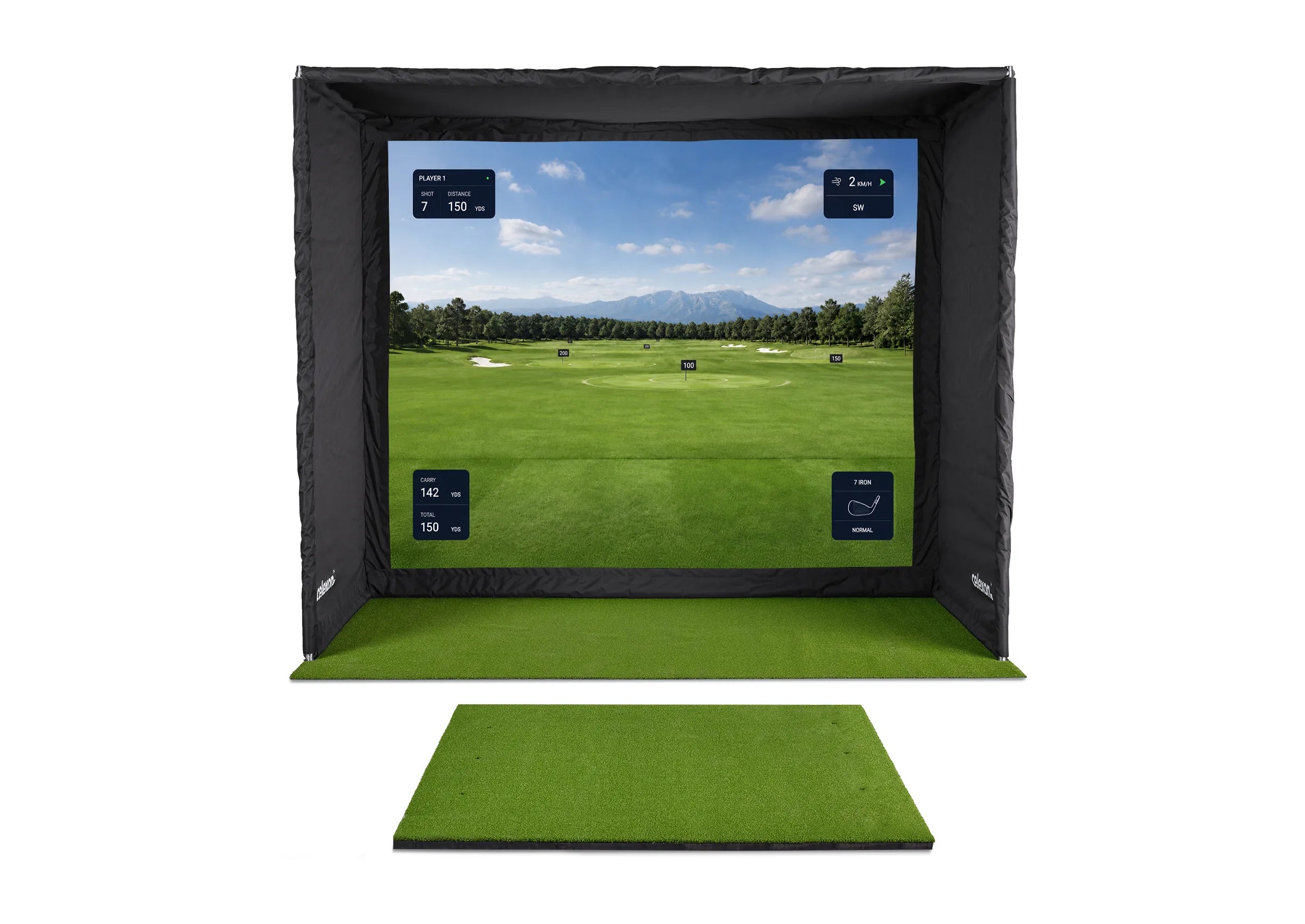 celexon-fairway-simulateur-de-golf-3x2-5m-toile-4k-impact image 1