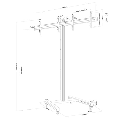 kimex-031-1211k2-support-tv-2-crans-43-49-240-cm image 5