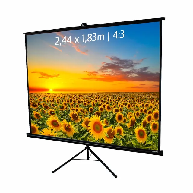 kimex-043-2005-cran-projection-tr-pied-2-44x1-83m-4-3-blanc-mat image 1