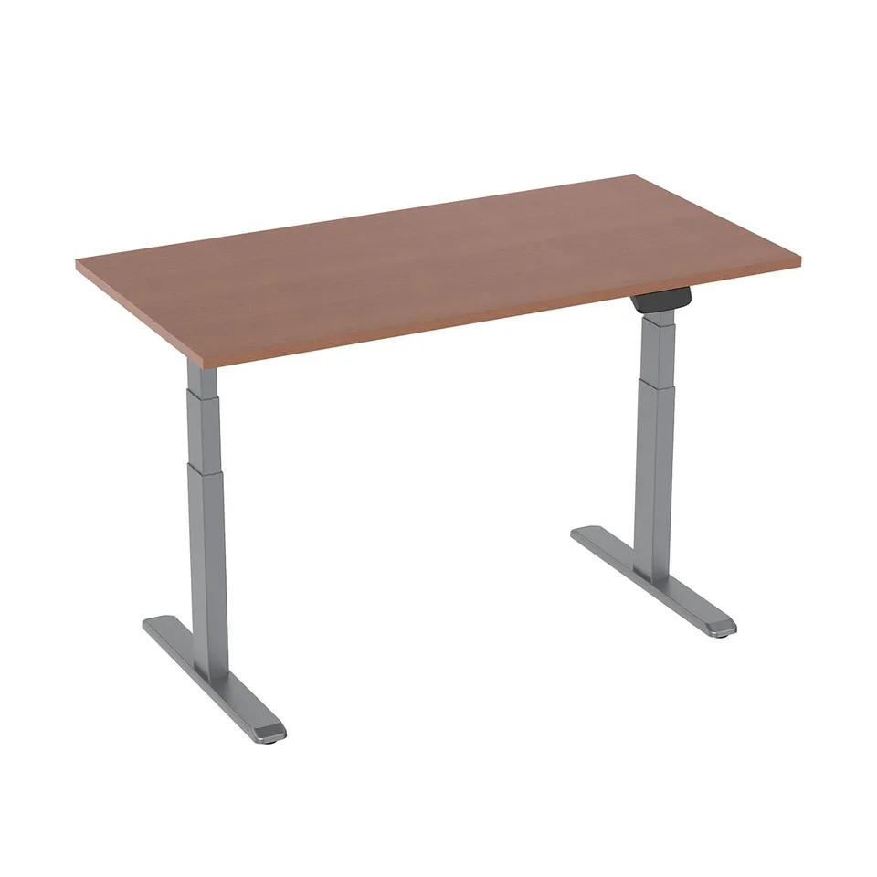 kimex-150-2418k3w-bureau-motoris-assis-debout-180-noyer-gris image 1