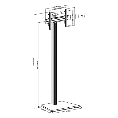 kimex-031-1101k1-pied-tv-32-75-240cm-poser-50-kg image 5