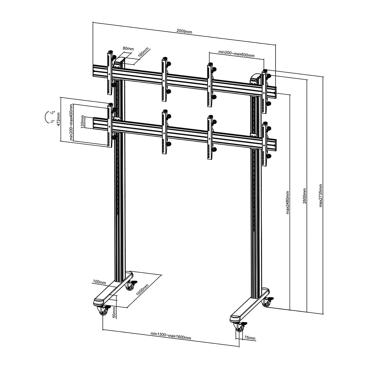 kimex-supports-crans-tv-031-2410k2-mur-d-images-4-crans-roulettes image 2