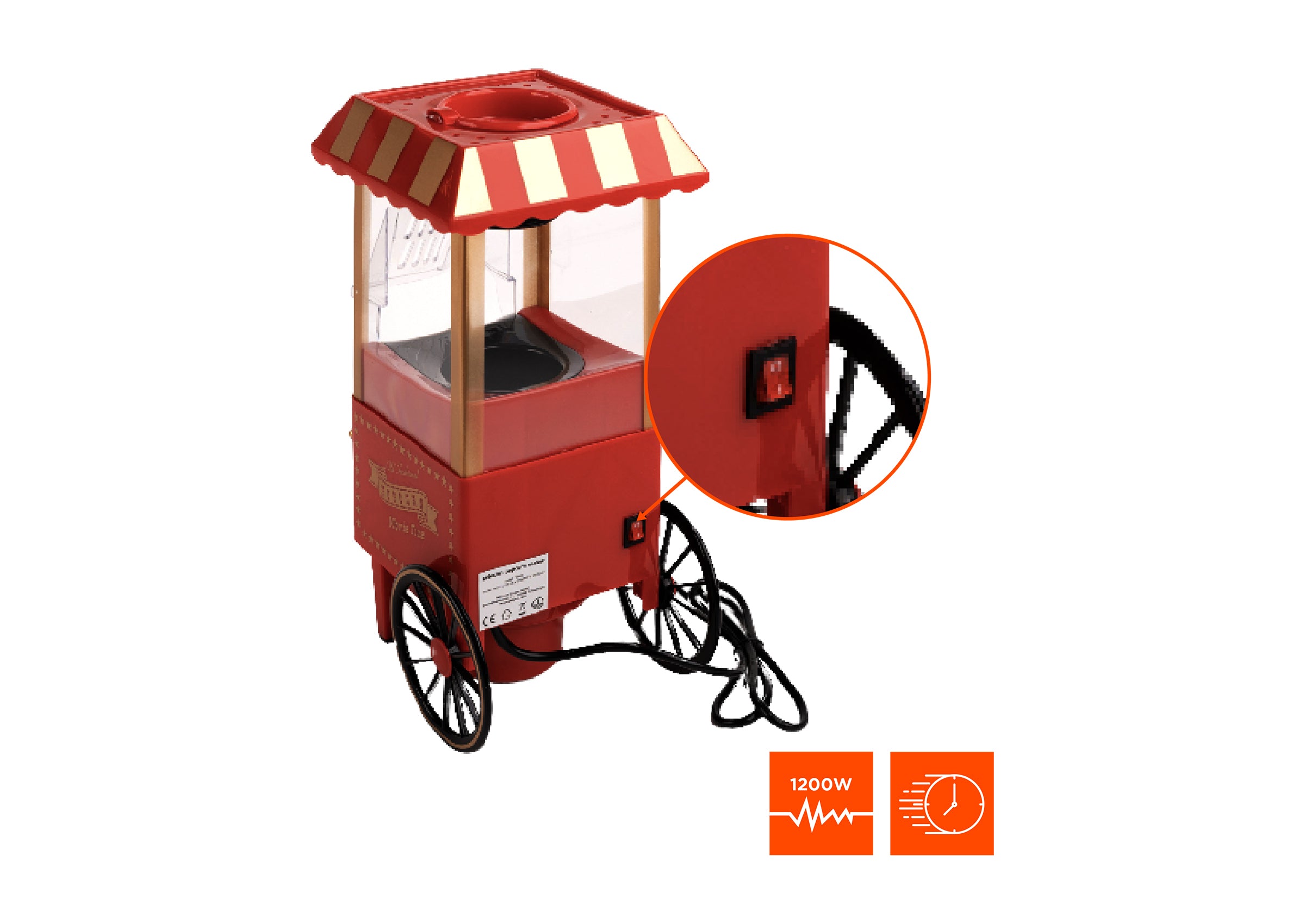 celexon-cinepop-cp500-machine-popcorn-air-chaud-1200-w image 7