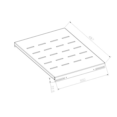 kimex-racks-et-baies-tag-re-fixe-rack-19-350mm-90kg image 5