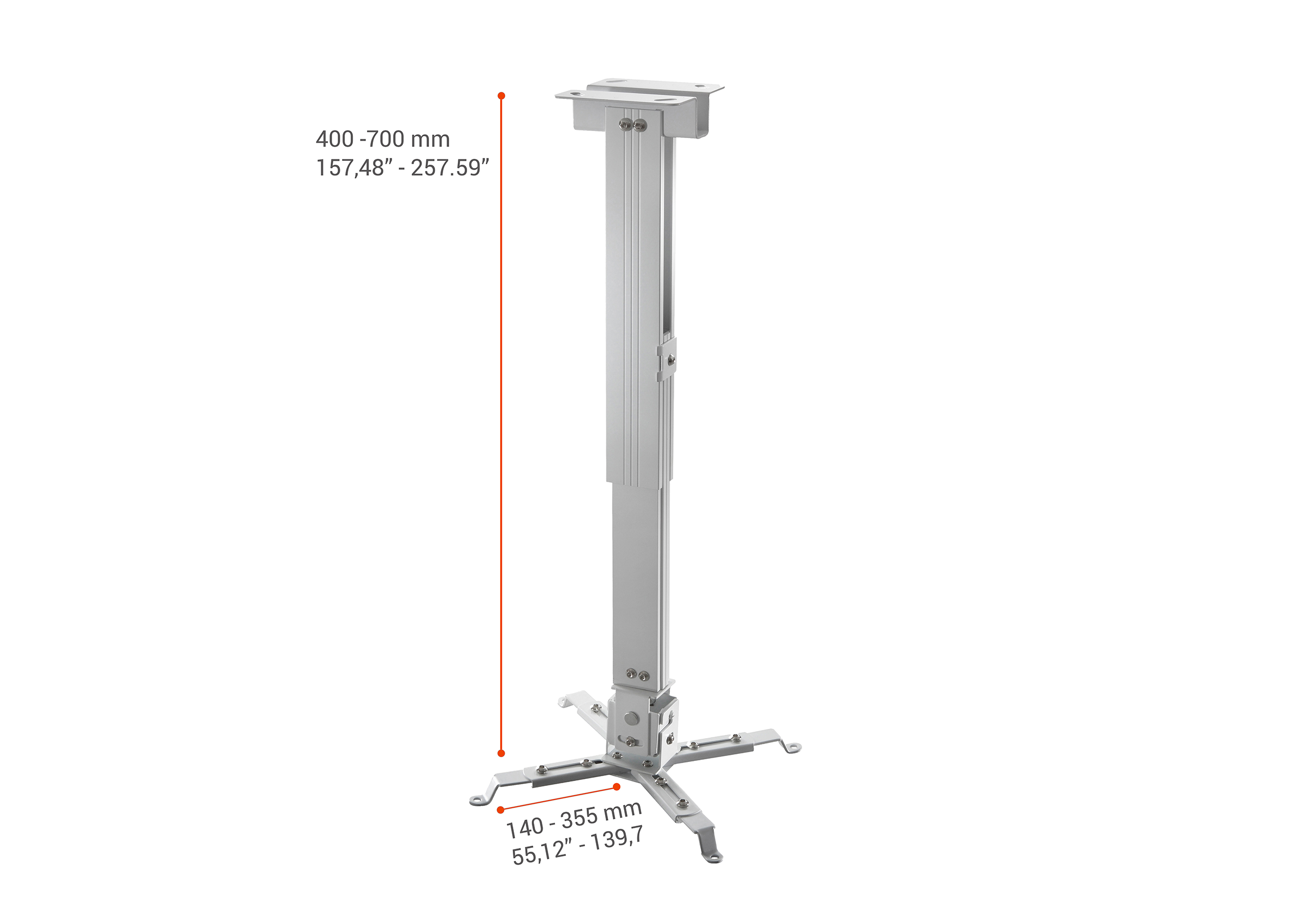 celexon-multicel-support-plafond-projecteur-63-100-cm-argent image 6