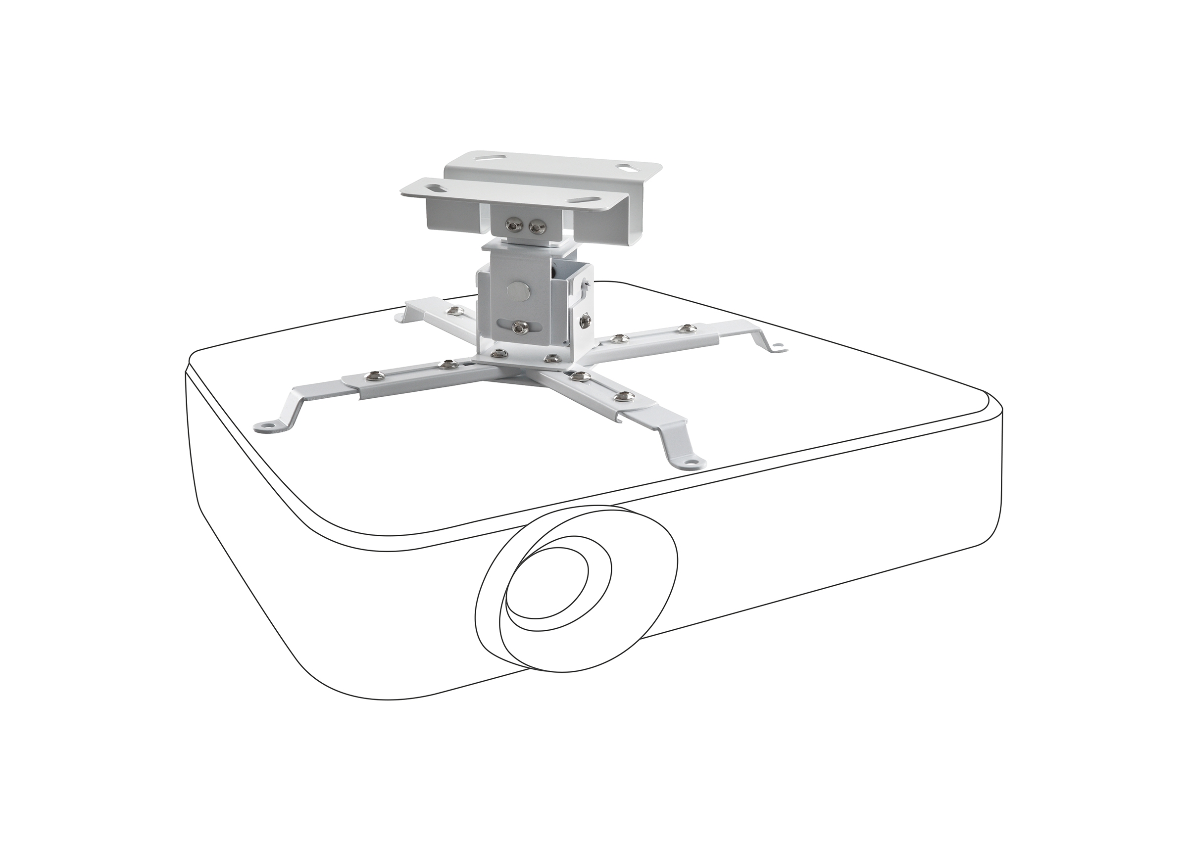 celexon-multicel-support-plafond-projecteur-63-100-cm-argent image 2