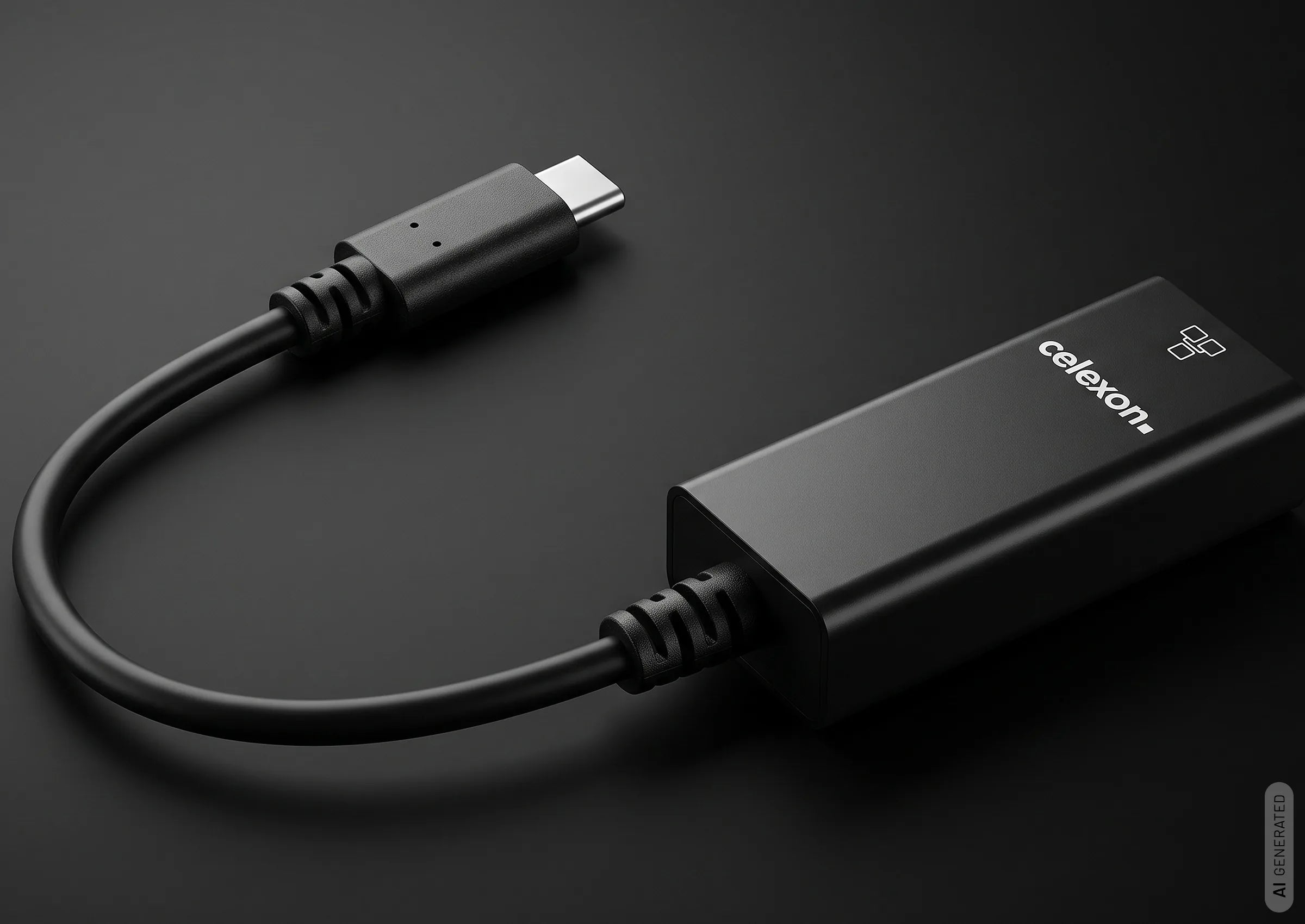 celexon-adaptateur-usb-c-vers-ethernet-1-gbps-noir image 2