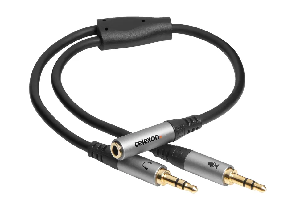 celexon-pro-adaptateur-audio-2x-jack-3-5-mm-0-25-m image 1