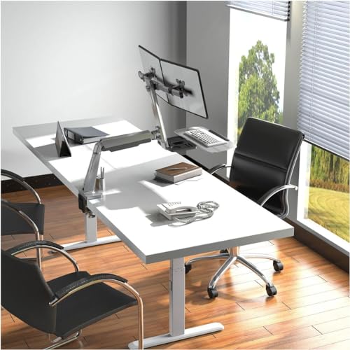 kimex-150-2315k2w-bureau-motoris-assis-debout-150-tout-blanc image 7