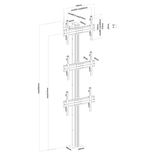 kimex-031-1300k3-support-tv-3-crans-40-65-visser image 5