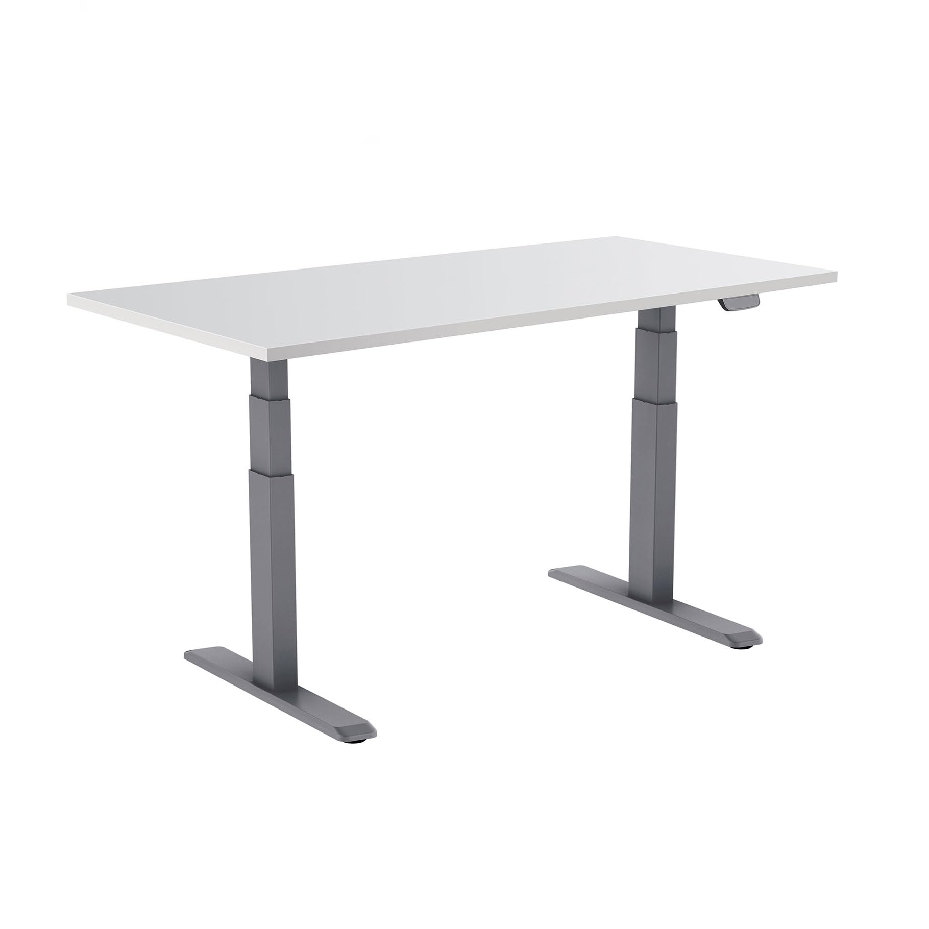 kimex-150-2418k2w-bureau-motoris-assis-debout-180-blanc-gris image 1