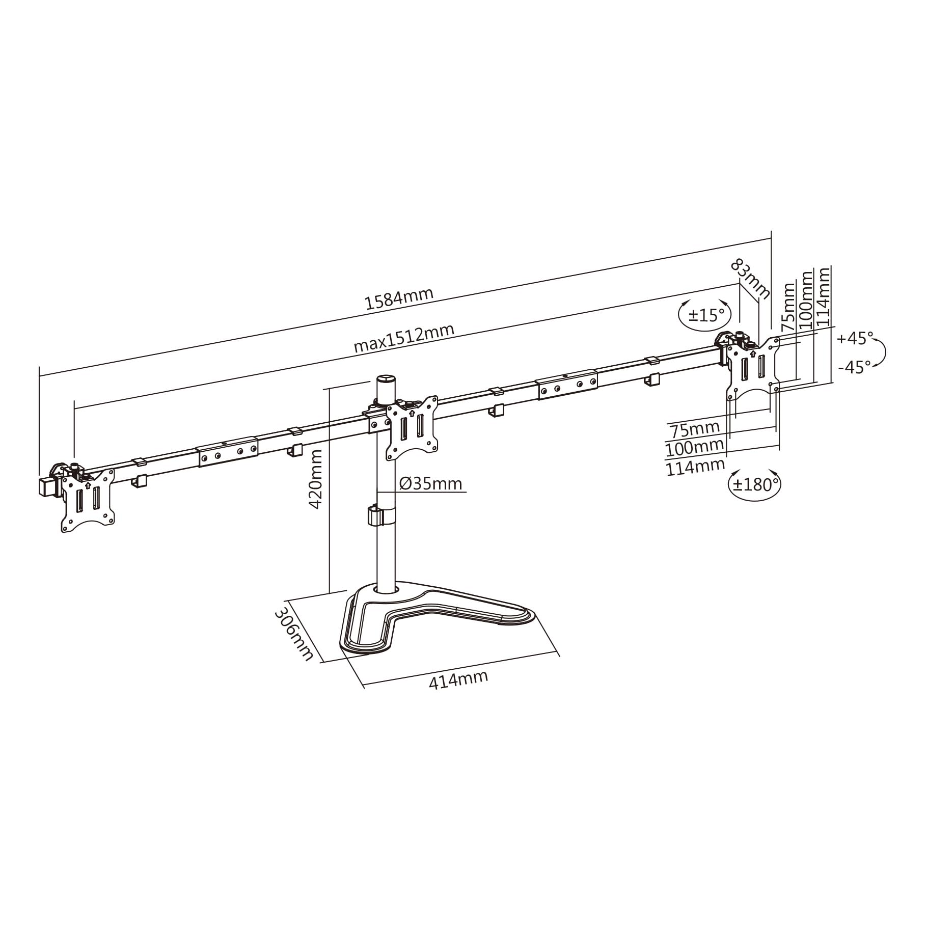 kimex-015-1153-support-3-crans-pc-17-32-pouces-poser image 5