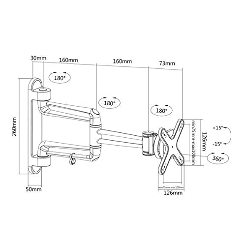 kimex-013-1531-support-tv-mural-13-23-bras-42-3-cm image 3