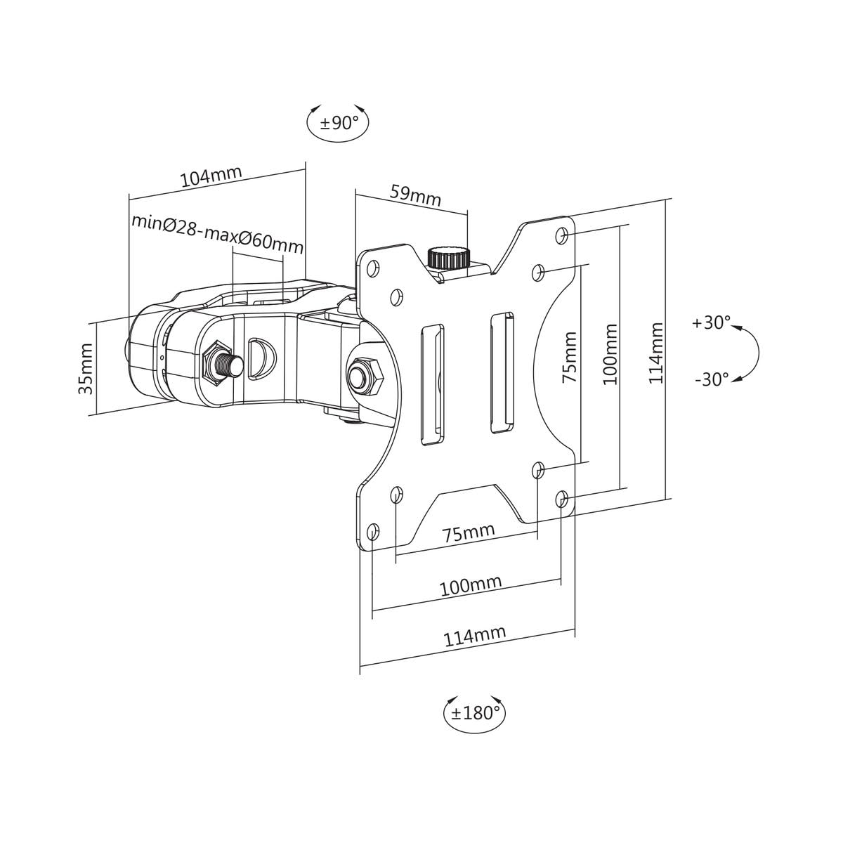 kimex-019-1311-support-tv-tube-17-32-orientable image 5