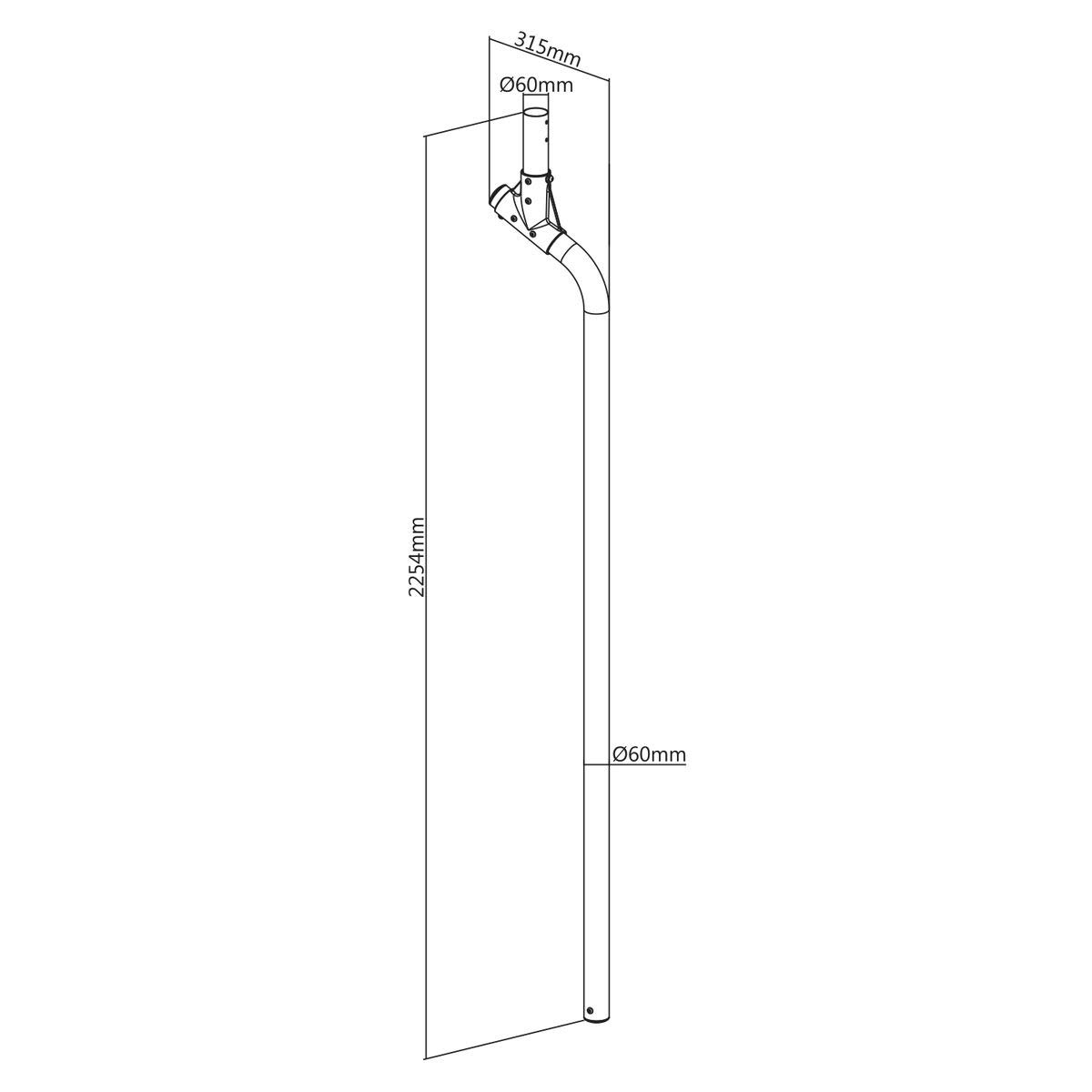 kimex-031-4100k4-support-tv-plafond-inclinable-43-75-225-cm image 4