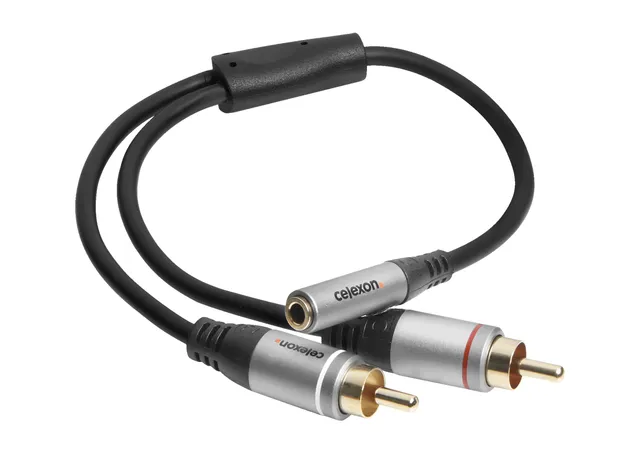 celexon-pro-adaptateur-audio-2x-rca-vers-jack-3-5mm-0-25-m image 1