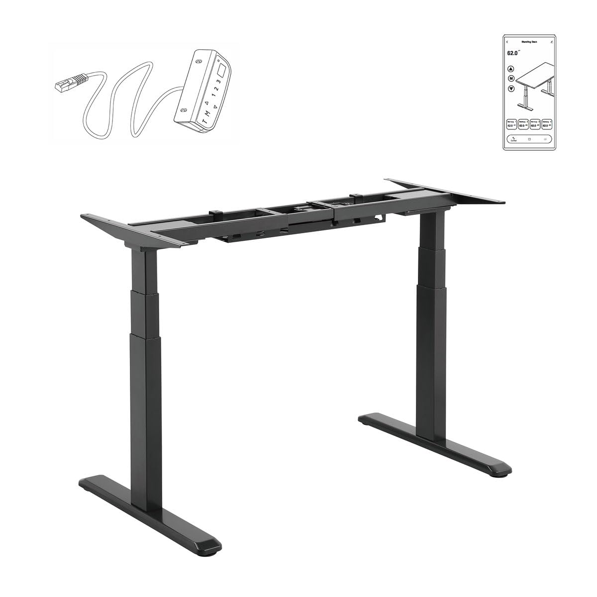 kimex-150-2512k3w-bureau-assis-debout-120x75-noyer-noir-connect image 4
