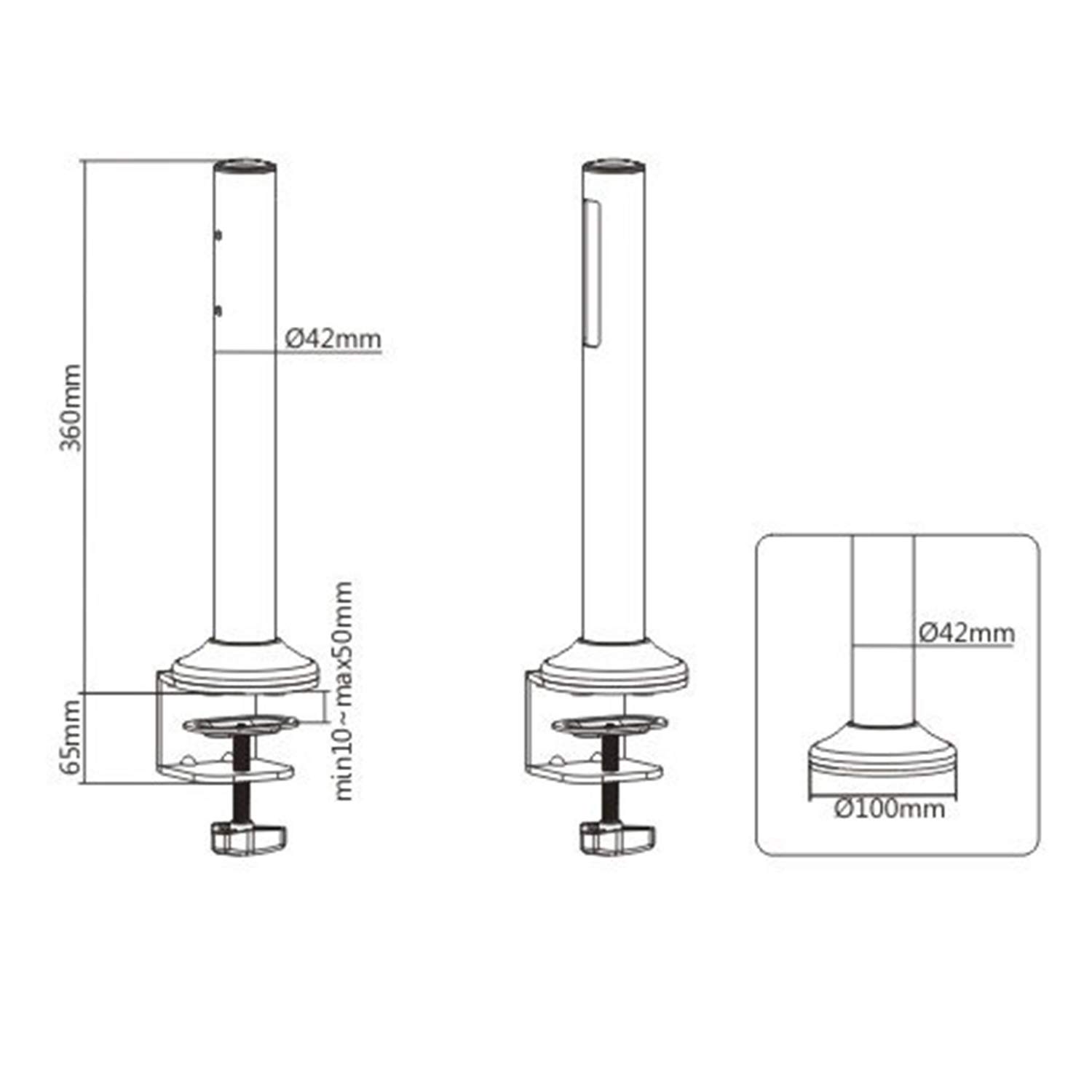 kimex-rail-bureau-150-3301k-slatwall-acier-120-cm image 2