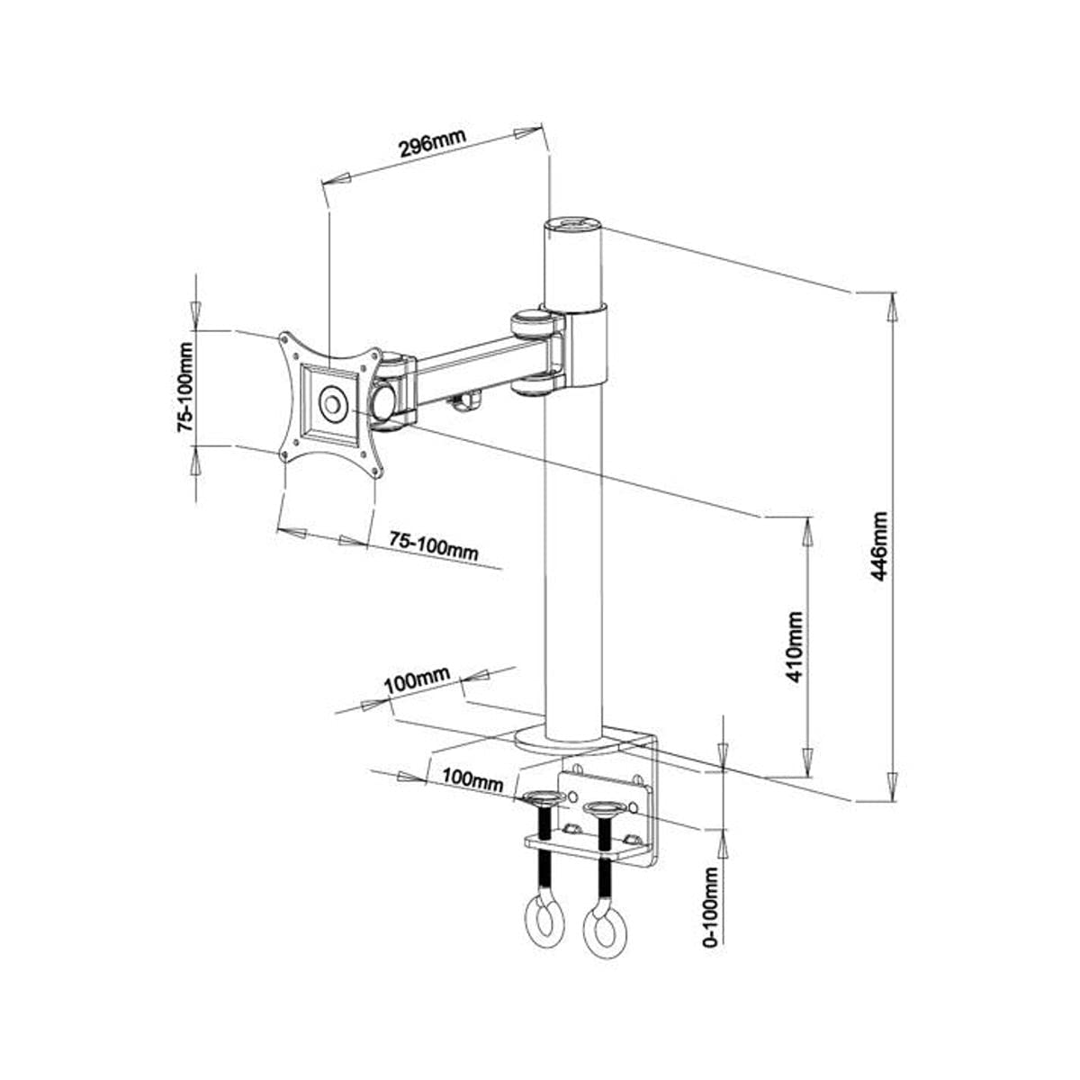 kimex-015-1311-support-1-cran-pc-13-27-pouces-noir-vesa image 3