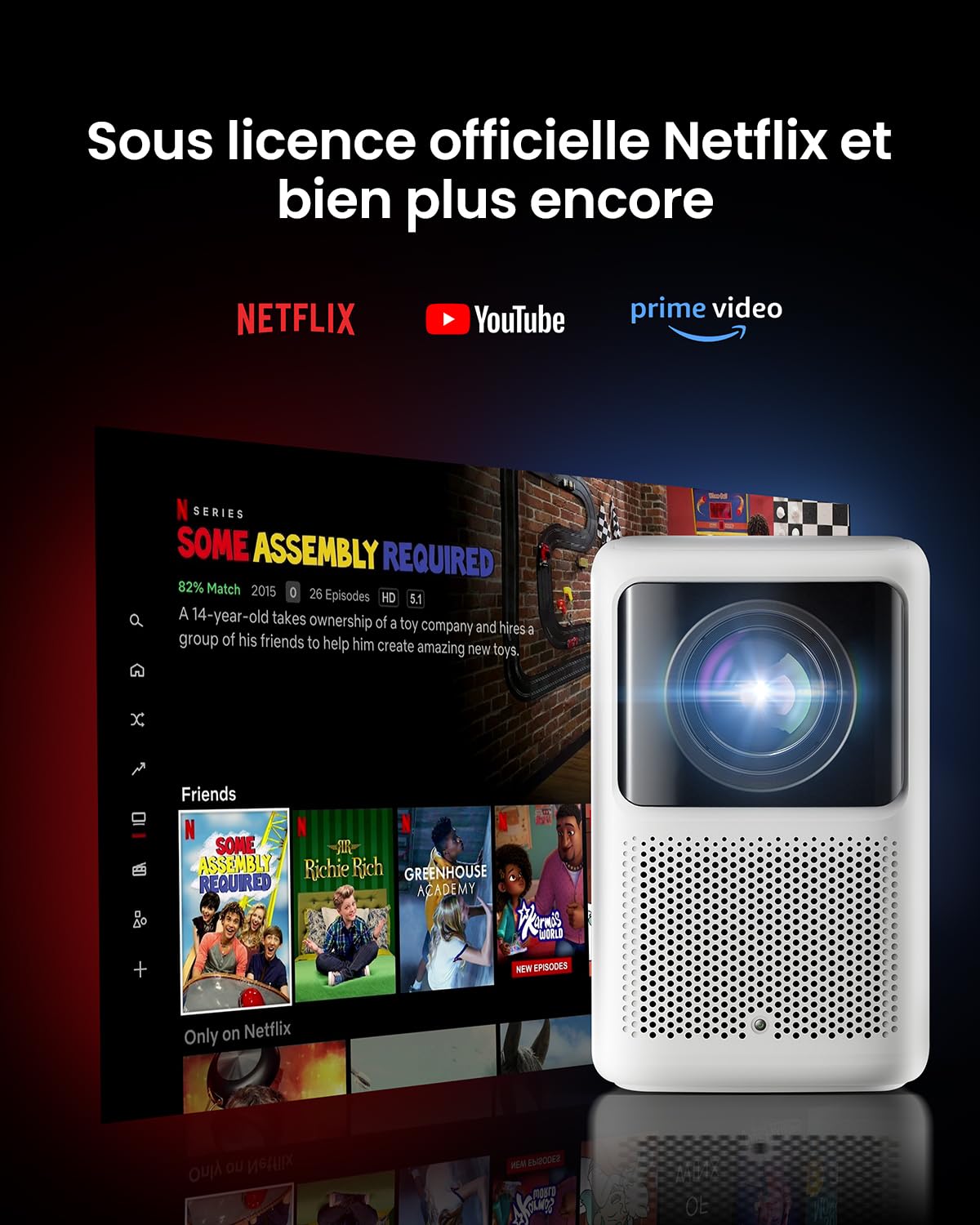 dangbei-n2-mini-vid-oprojecteur-1080p-blanc-netflix-400-iso-lumens image 3