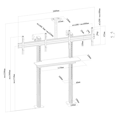 kimex-031-2200k3-support-tv-double-45-55-visser image 6