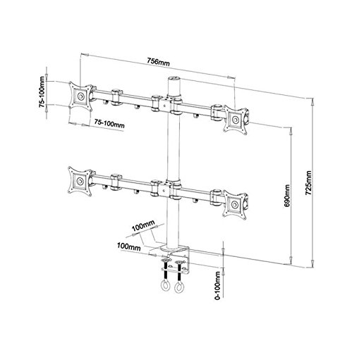kimex-015-1224-support-bureau-4-crans-pc-13-27-vesa image 2