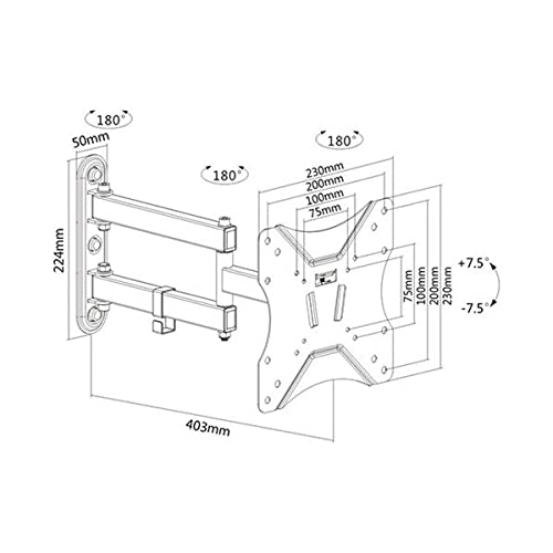 kimex-013-1122-support-tv-mural-orientable-23-42-pouces-inclinable image 3