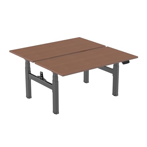 kimex-bureaux-assis-debout-150-2528k3-bureau-double-180x75-noyer image 5