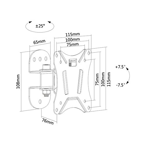 kimex-013-1101-support-tv-mural-orientable-13-27-pouces-inclinable image 3