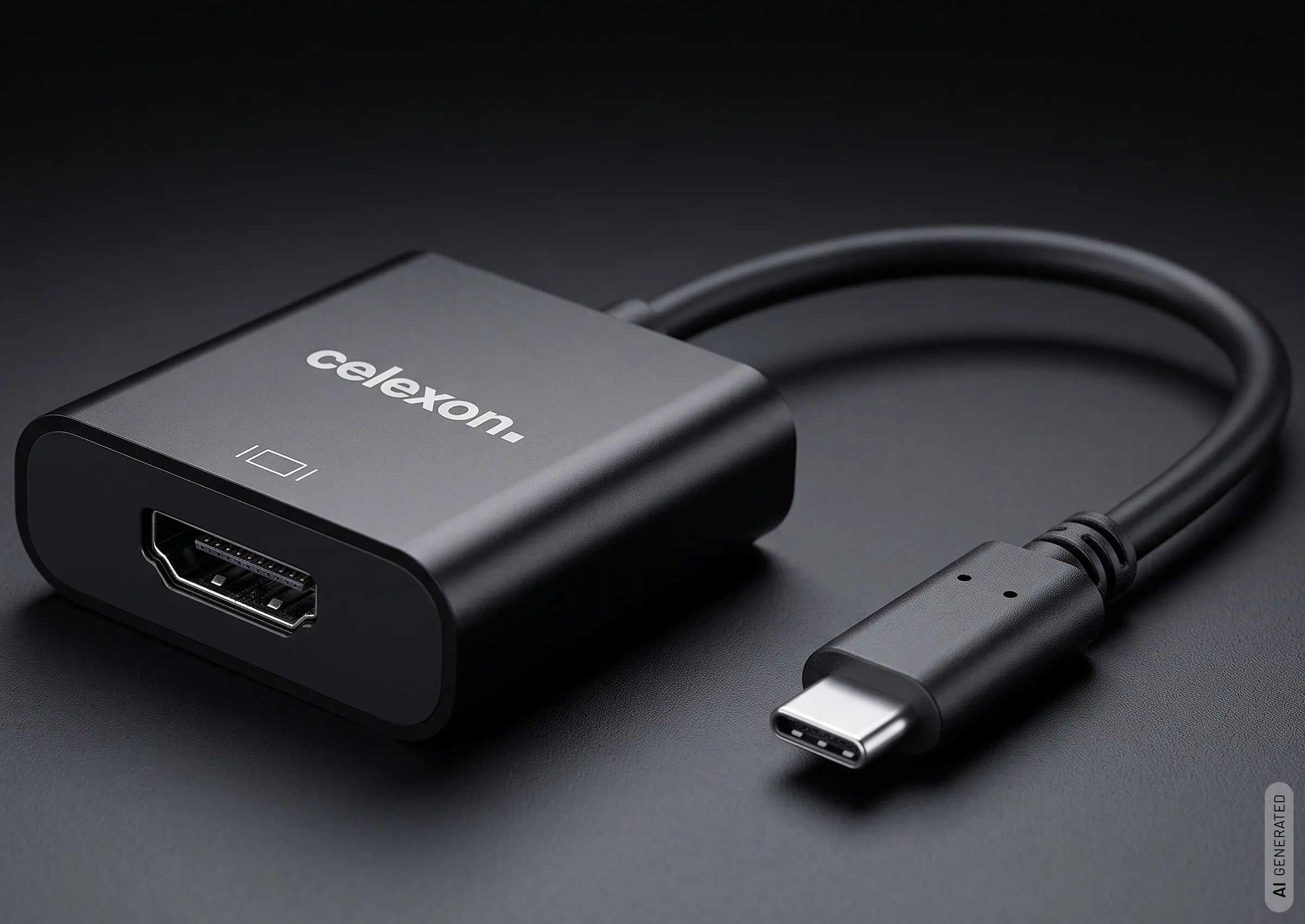 celexon-adaptateur-usb-c-vers-hdmi-4k-noir-0-1-m image 2