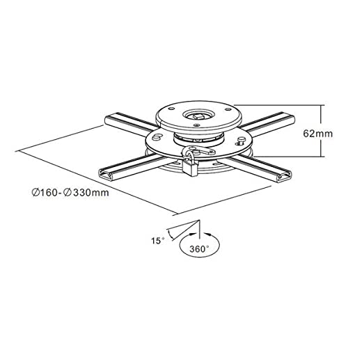 kimex-052-1000-support-vid-oprojecteur-plafond-6-cm-antivol image 3