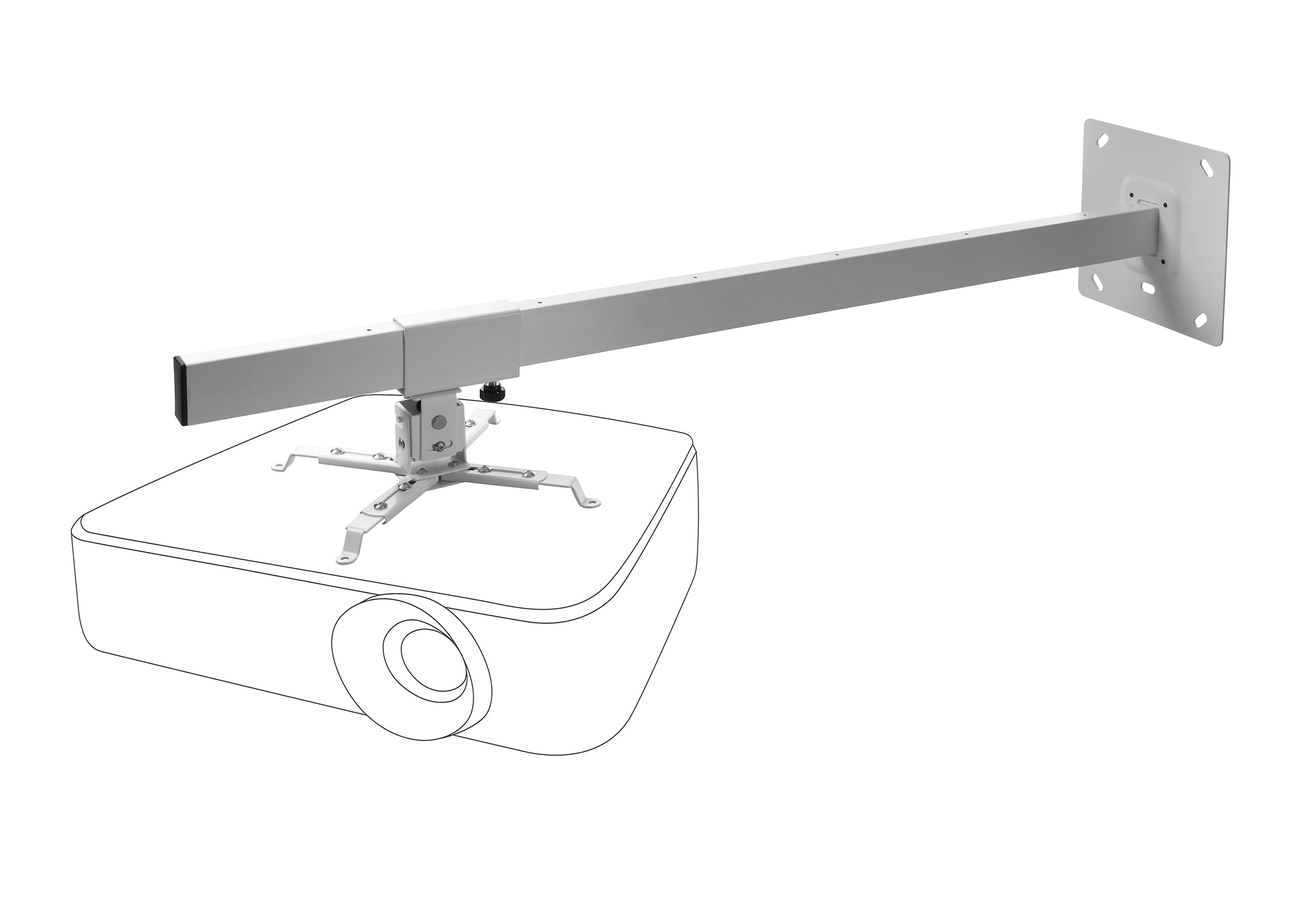 celexon-multicel-wm-support-vid-oprojecteur-mural-60-cm-blanc image 2