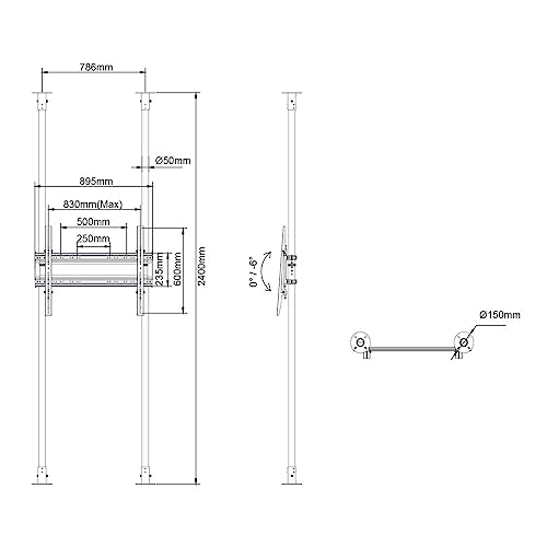 kimex-032-1008k-support-tv-sol-plafond-50-100-240-cm image 6