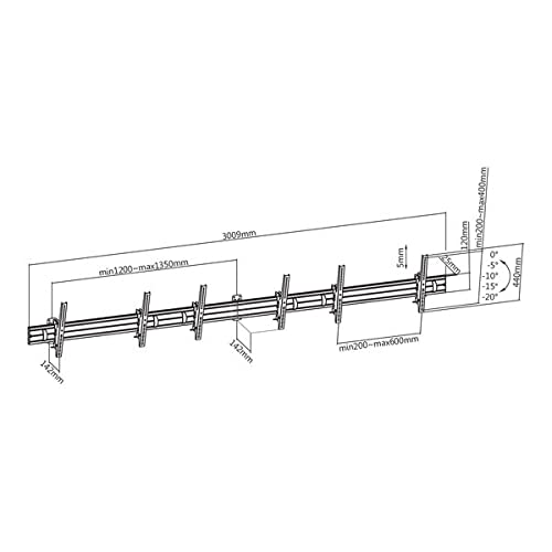 kimex-031-3300k1-support-tv-mural-3-crans-45-50-inclinable image 4