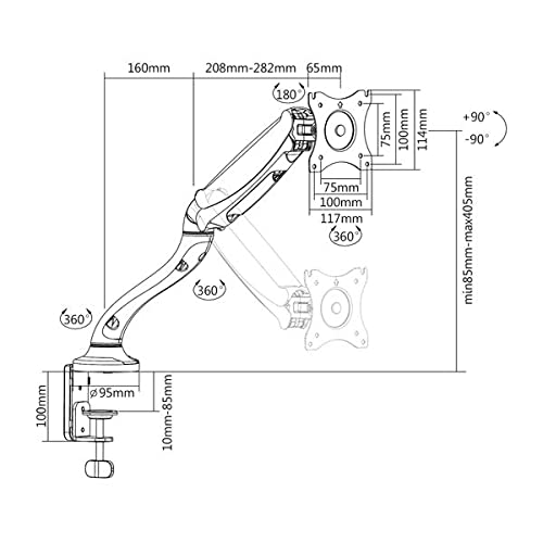 kimex-015-2101-support-cran-pc-13-27-pouces-orientable image 2