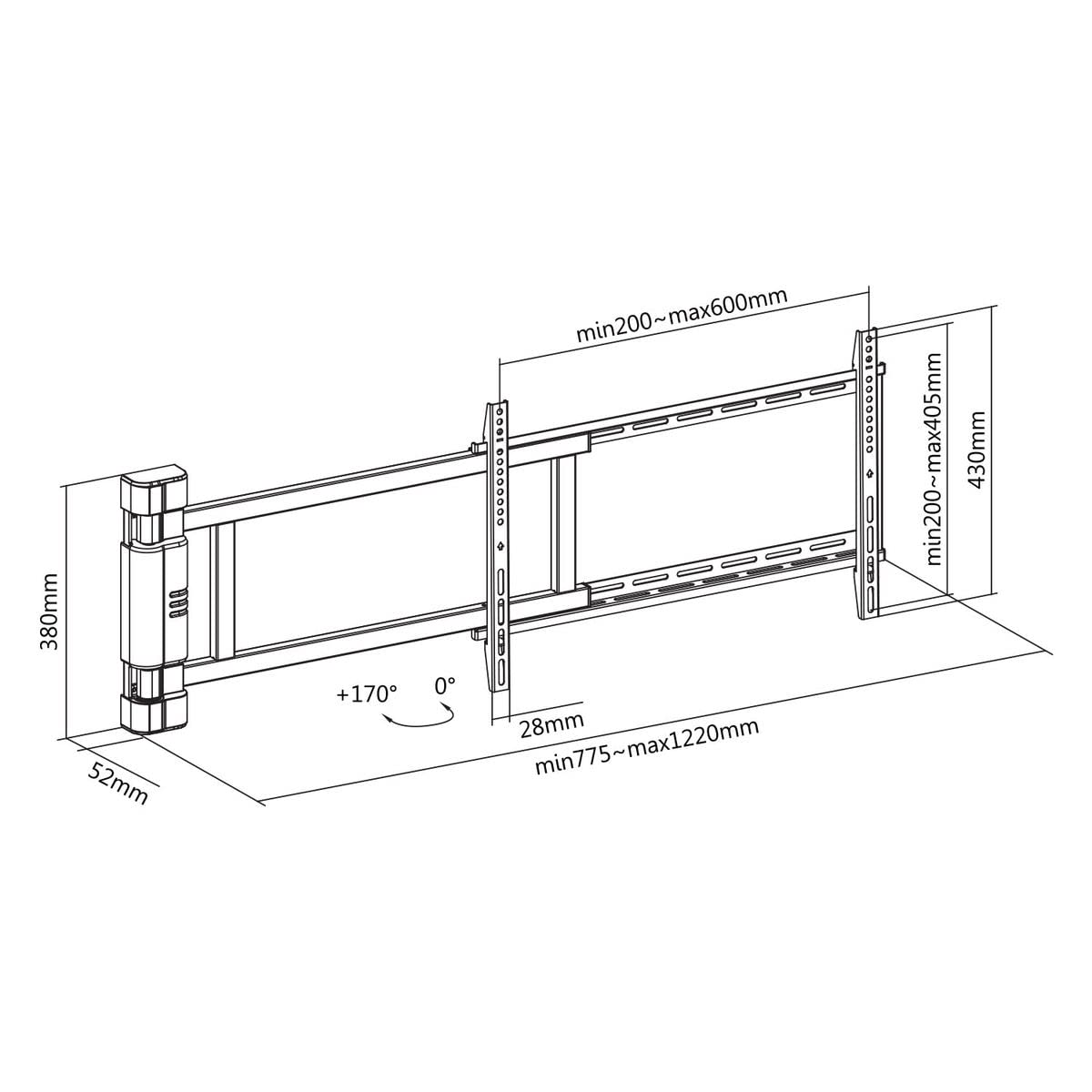 kimex-018-8064-support-tv-mural-motoris-32-75-t-l-commande image 4