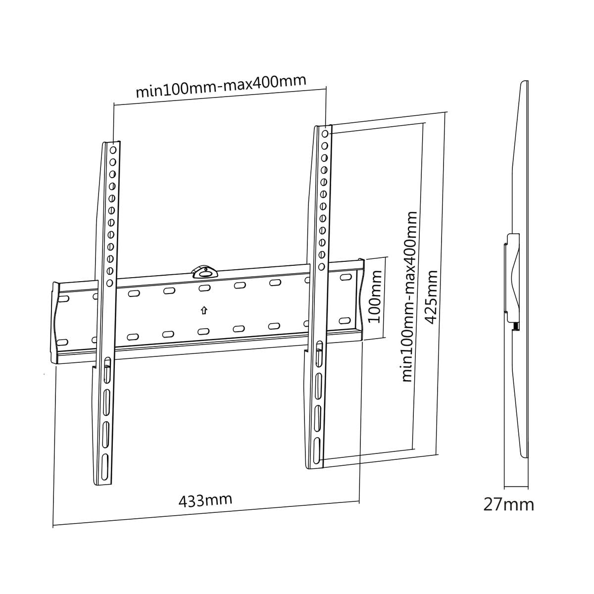 kimex-012-1026-support-tv-mural-fixe-32-55-extra-plat image 5
