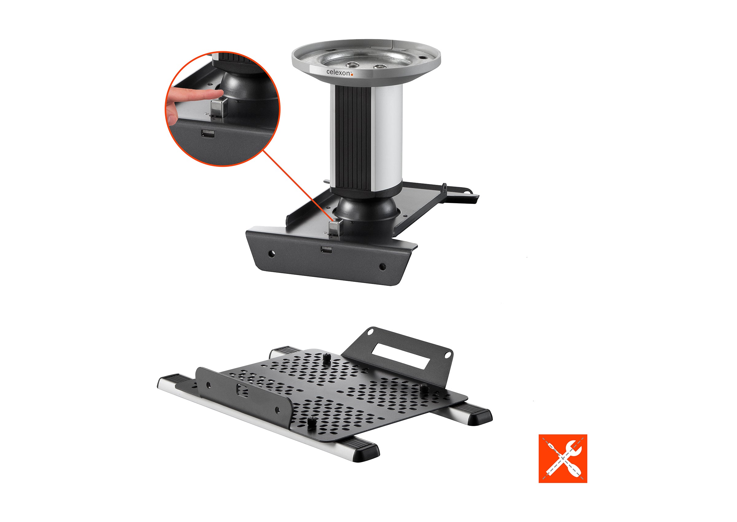 celexon-multicel-expert-support-plafond-projecteur-st-15-cm image 8