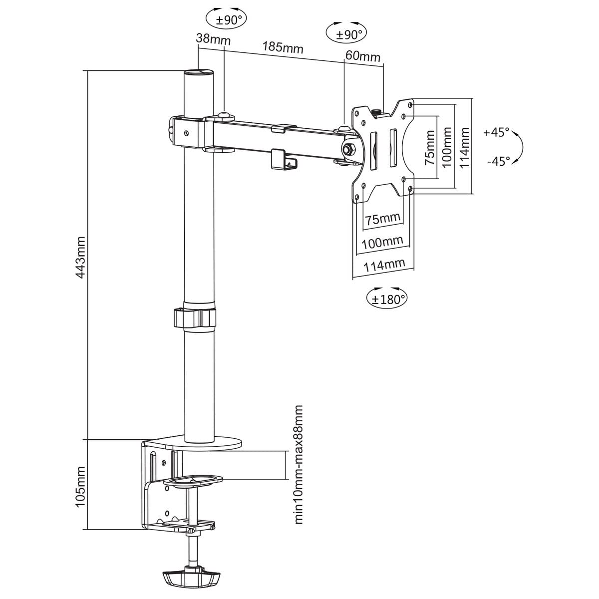 kimex-supports-crans-pc-015-1611-bras-moniteur-13-32-vesa image 4