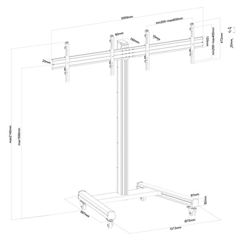 kimex-031-1210k2-support-tv-2-crans-43-49-175-cm image 5