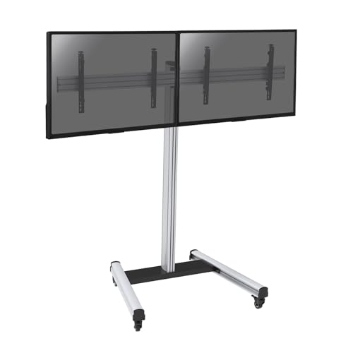 kimex-031-1220k2-support-tv-double-50-55-roulettes-175-cm-inclinable image 3