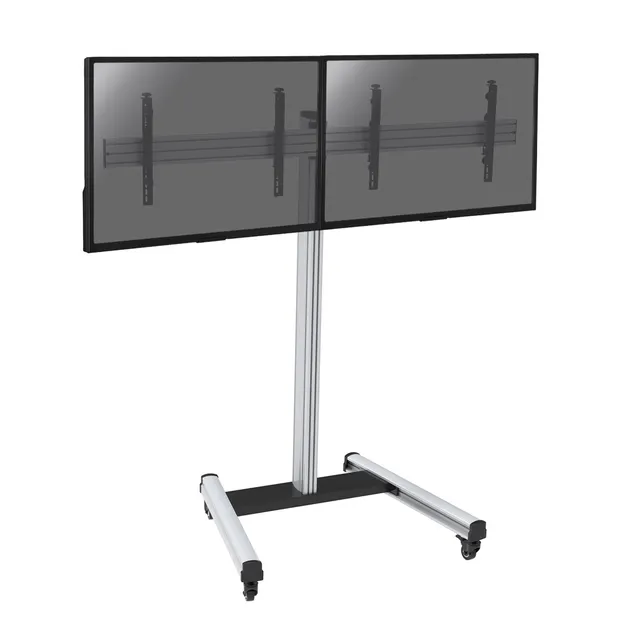 kimex-031-1220k2-support-tv-double-50-55-roulettes-175-cm-inclinable image 1