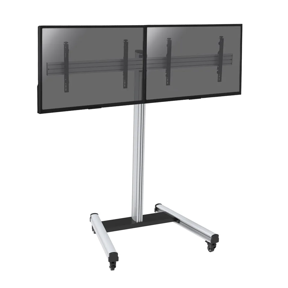 kimex-031-1220k2-support-tv-double-50-55-roulettes-175-cm-inclinable image 1